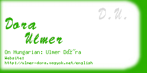 dora ulmer business card